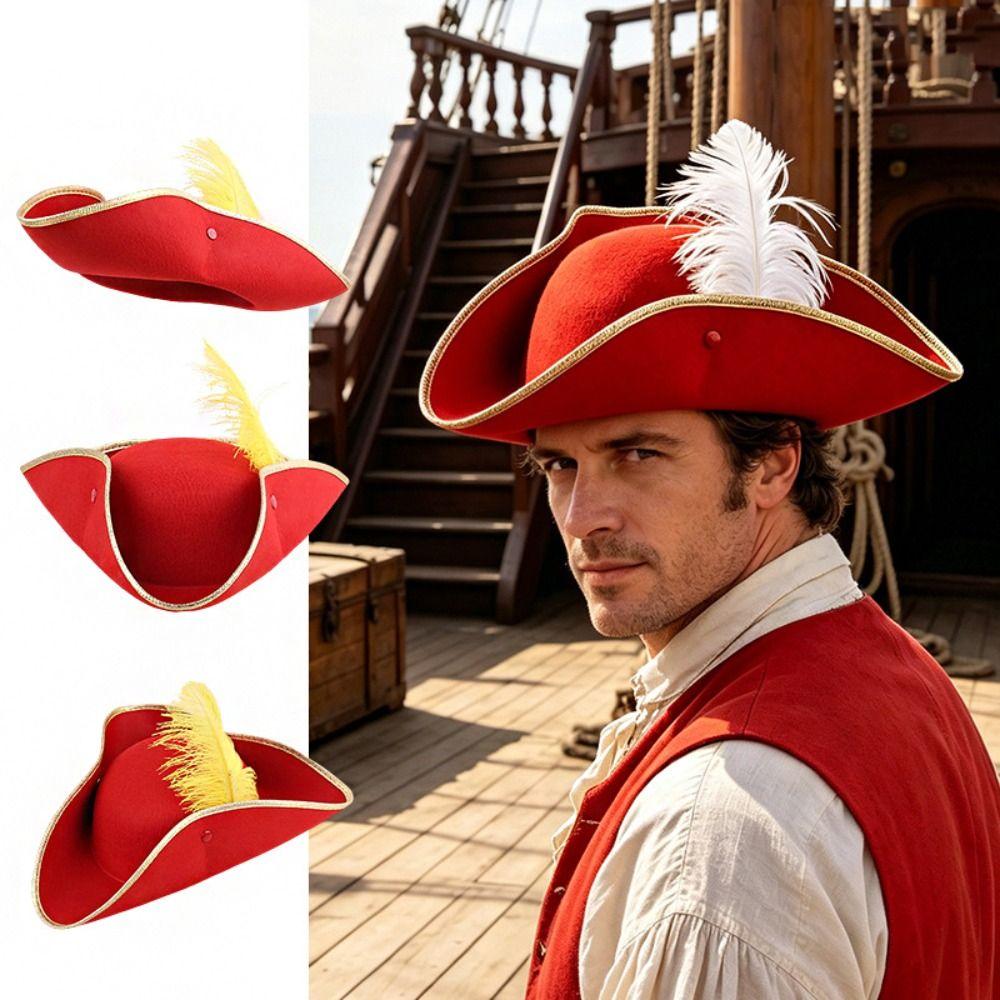 Retro Kapiteinspet Jack Pet Volwassen Driekantige Pet Casual Cosplay Piratenpet Halloween