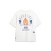 Li Ning BADFIVE T Shirts Men's Ivory Crew Neck Moderate Straight Fit AHST285-7