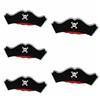 5Pcs Black Skull  Pirate Captain Cap Horror Felt Pirate Hat Party Supplies   Easter