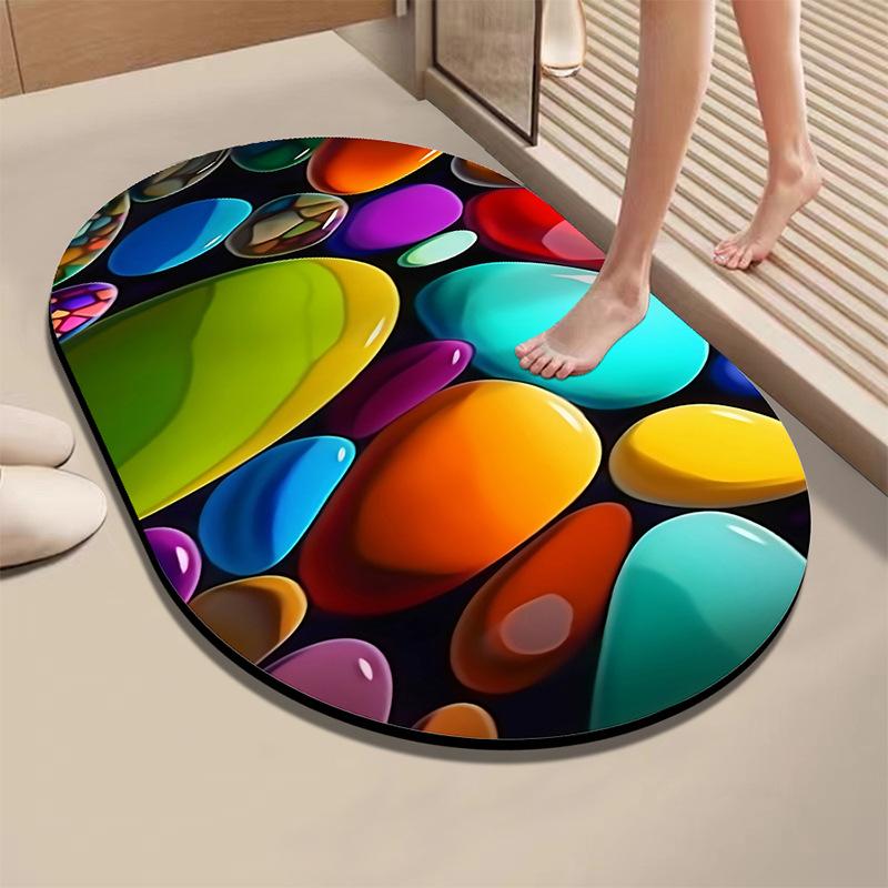 40x60cm Diatom Mud Quick-Dry Absorbent Non-Slip Bathroom Floor Mat