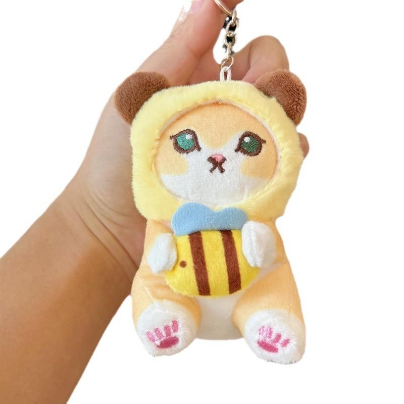 Mofusand Shark Cat Plush Keychain With Keyring For Bag Decor And Collectors Gift