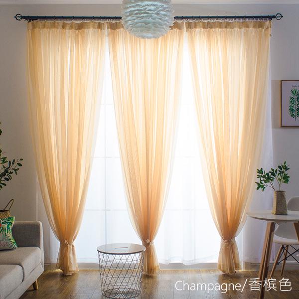 Romantic Home Decor Rose Voile Perspective Curtains Living Room Window Tulle Only Screening Curtain With Light Filtering Polyester Perfect For