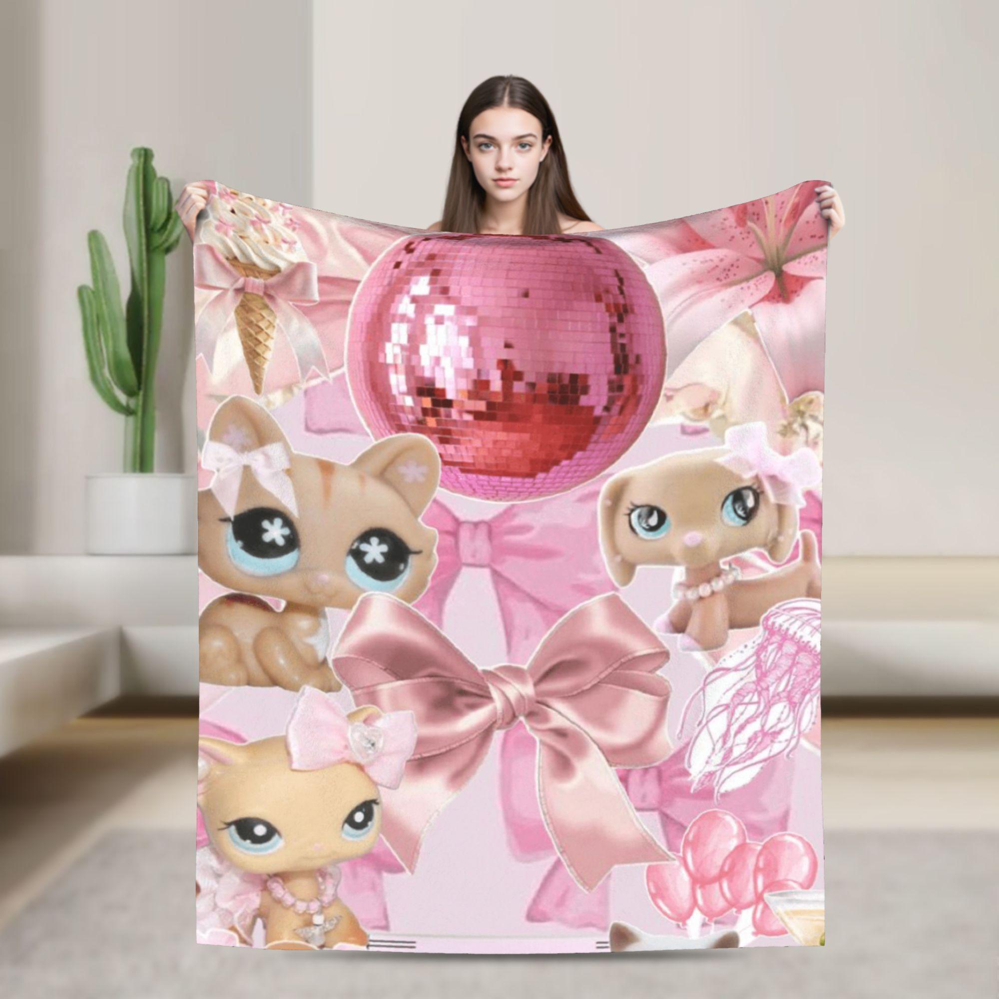 

Littlest Pet Shop Blanket Quality Super Soft Bedding Throws Spring Kids Outdoor Graphic Bedspread 30x40in