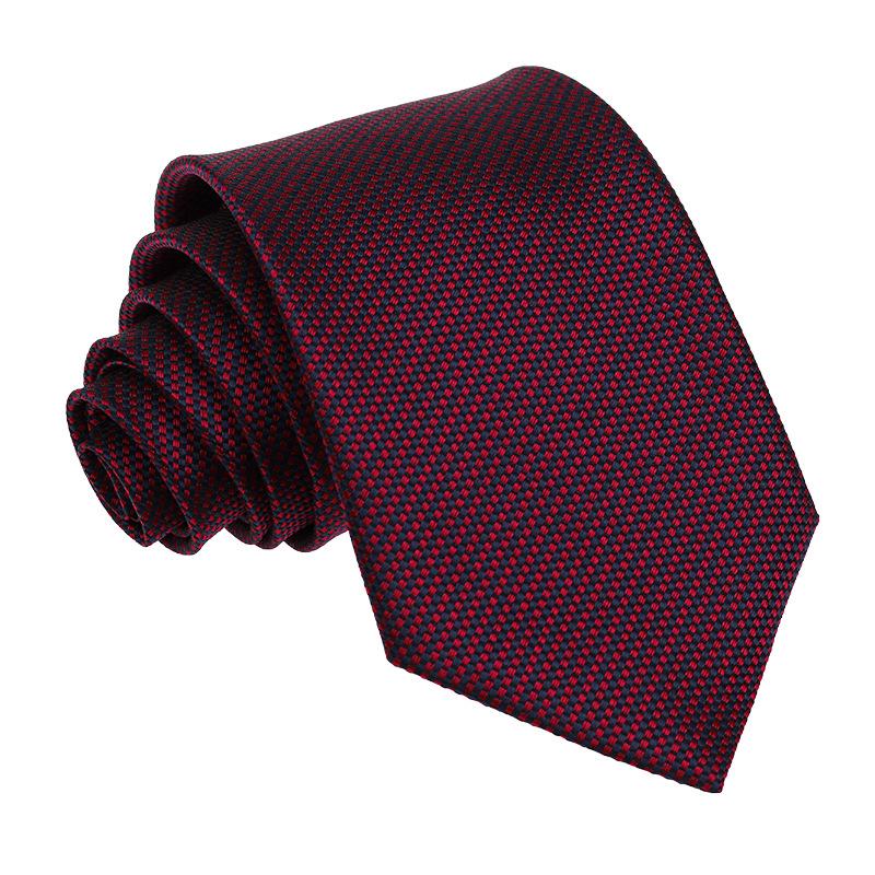 Men's Premium 7.5cm Plaid Polyester Tie for Business, Casual, Wedding, or Best Man Suit.