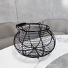 Hand-Held Woven Egg Basket - Iron Wire Design, Round Kitchen Basket