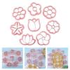 Packung mit 8 Ausstechformen in Blumenform für Backbegeisterte, Keks-, Fondant-Prägestempel, rostbeständig, Dessert-Backformen