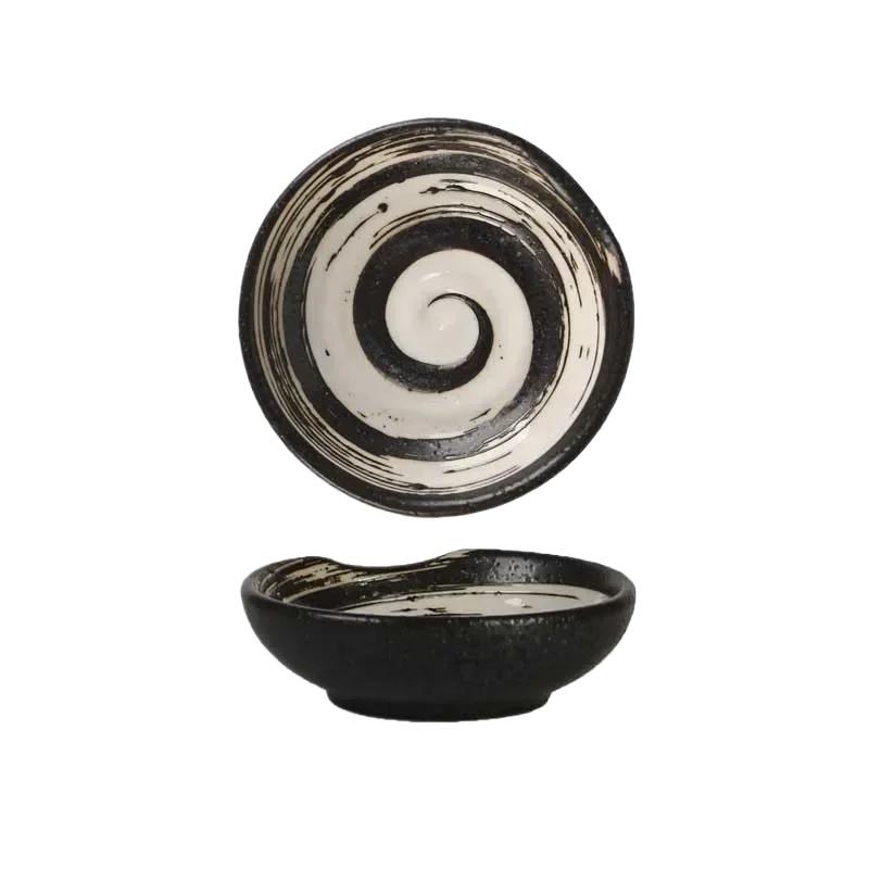 

Японская тарелка для приправ, креативная керамическая тарелка для соевого соуса, тарелка для уксуса, круглая, маленькая, 3 дюйма, кухонные принадлежности, посуда