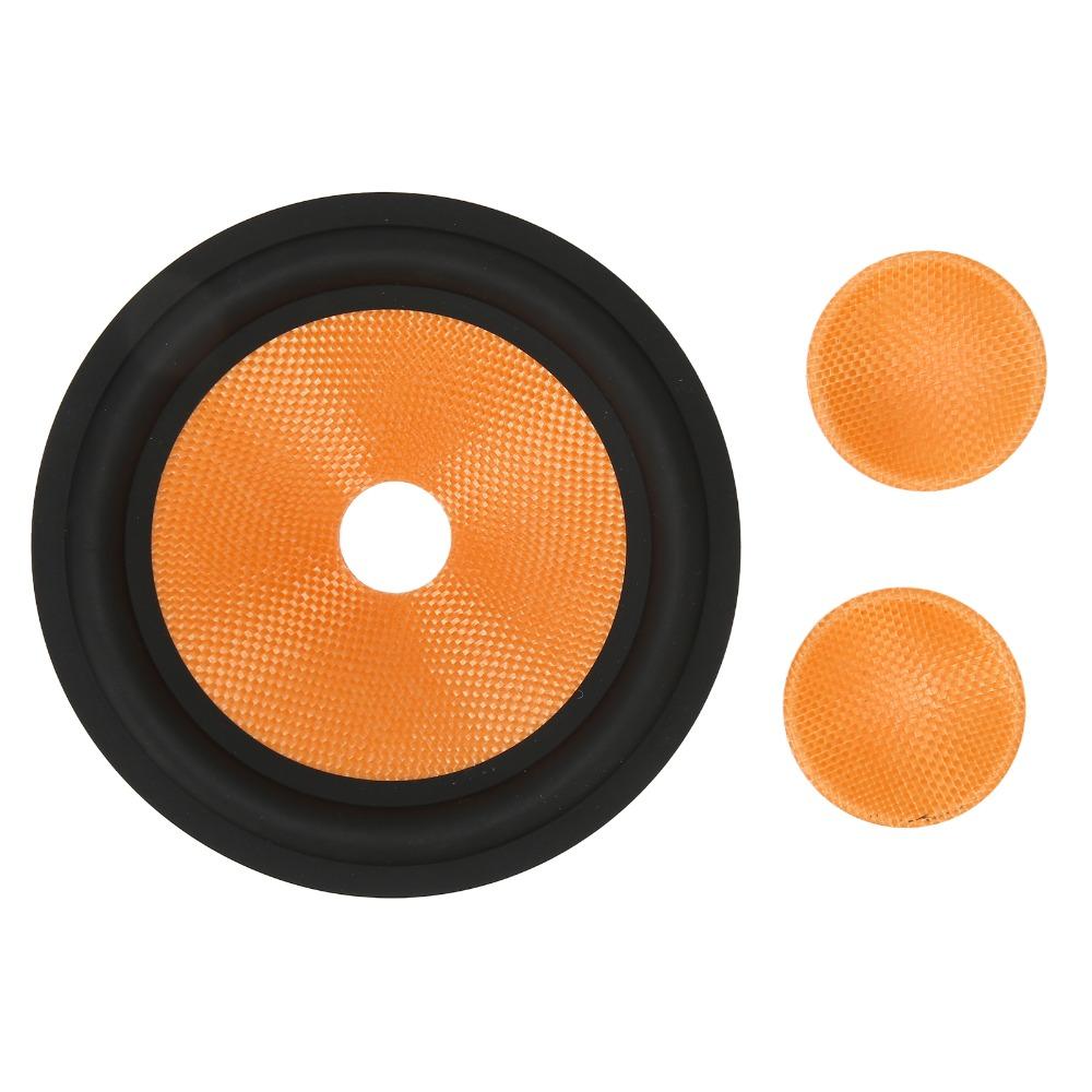 2PCS Orange Paper Speaker Cone 1 Inch Bore & 6 Inch Outer Dia Drum Paper Speaker Repair