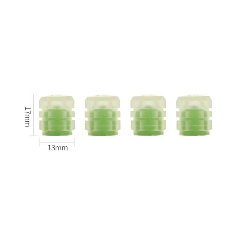 For Volkswagen 4Pcs Car Luminous Tire Valve Caps Tyre Fluorescent Accessories For Volkswagen VW Golf Tiguan T-Cross Amarok Phaeton ID3 Teramont EM1