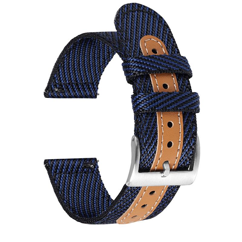 18mm 20mm 22mm Elastisches Nylon-Uhrenarmband für Seiko Ersatz Stoffarmband Armband Zubehör Sportuhrarmband