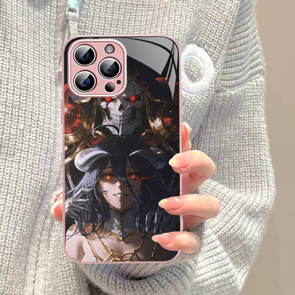 Cartoon Anime A-AlbedoS For IPhone 14 13 12 Mini 11 Pro XS Max X XR 14 Plus Tempered Glass Cover