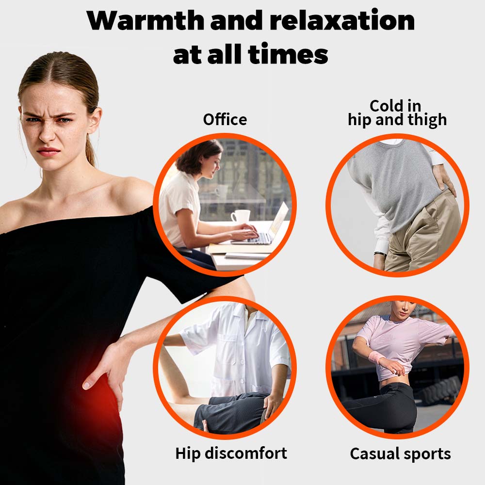 660nm Red Light Hip Heating Pad Outdoor Sports Support Brace for Sciatica Relief Hot Compress Thigh Buttock Warmer Strap Plug in