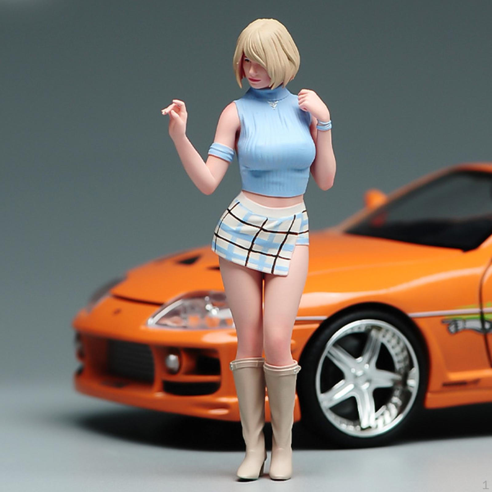 

Girl Figure Scale Model, Resin Figure, Display, Collection, Desktop Decoration, Diorama Accessory, 1 to 24 Scale