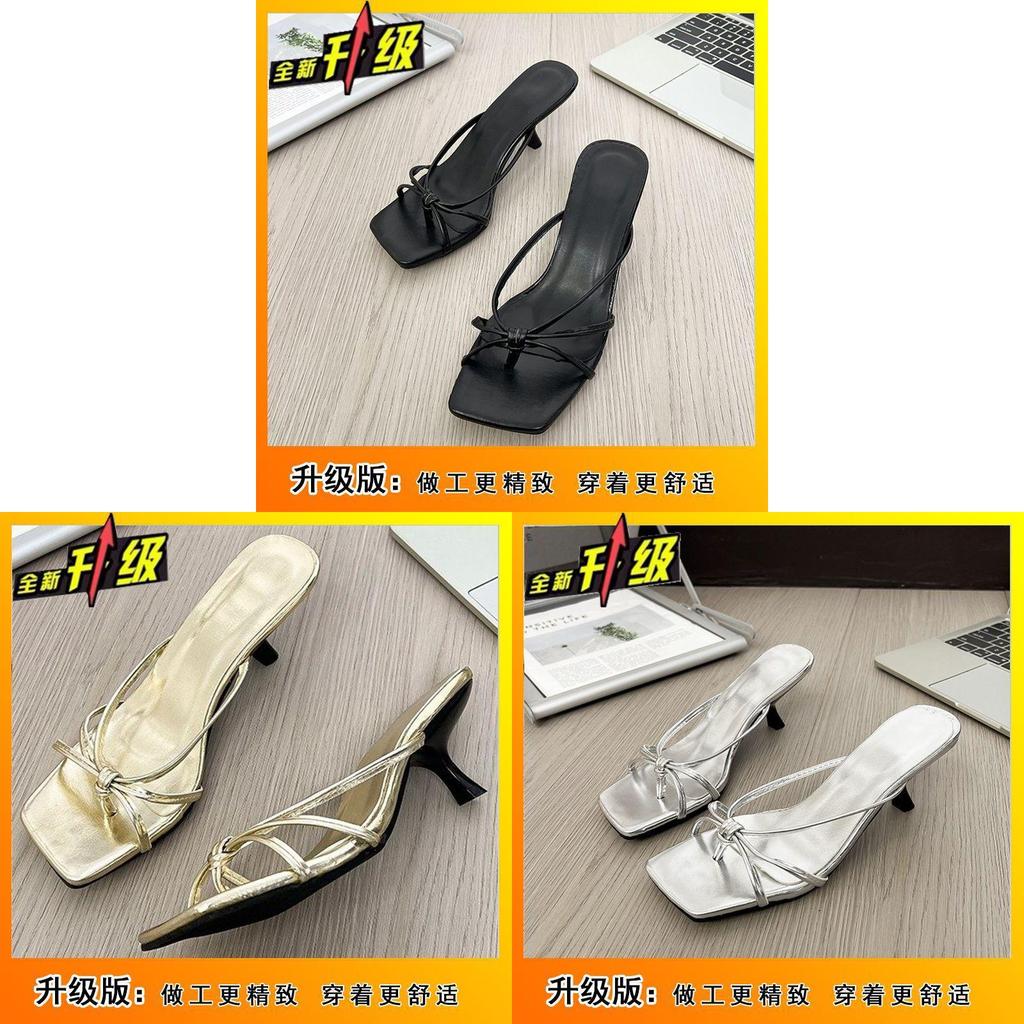 Summer High Heel Slide Sandals With Pu Upper For Elegant Womens Fashion