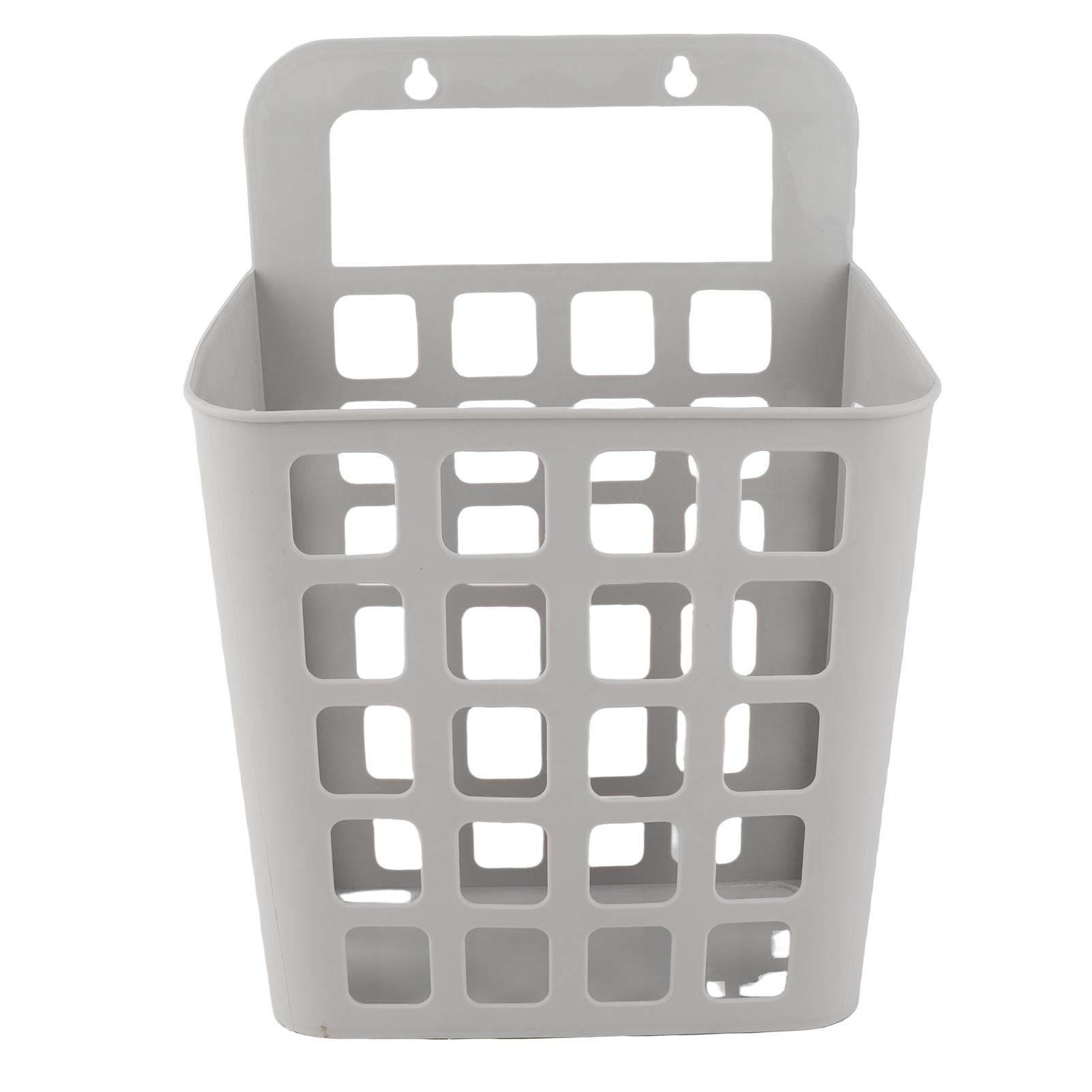 Wall Mounted Laundry Basket Dirty Clothes Organizer Laundry Bag Hollow Household Storage Basket Wall Mounted Laundry Basket серый