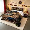 3 Piece Bedding Set 1 Duvet Cover 2 Pillowcases - Princess Mononoke Scrapbook Forest Collage Art - Decor