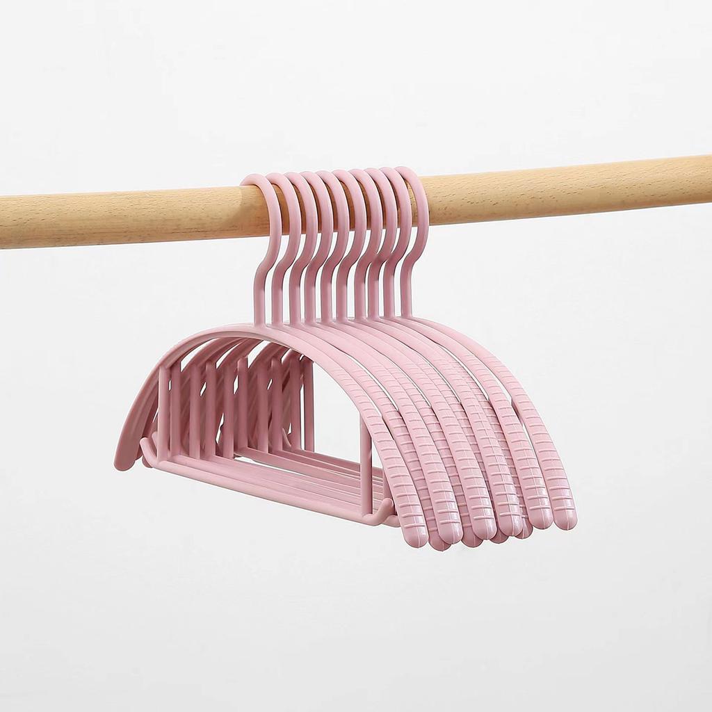 10pc Unmarked Anti-slip Clothes Hanger Dormitory Bed Clothes Hanger Household Thick Clothes Stand Adult Plastic Clothes Support Clothes Drying Rack