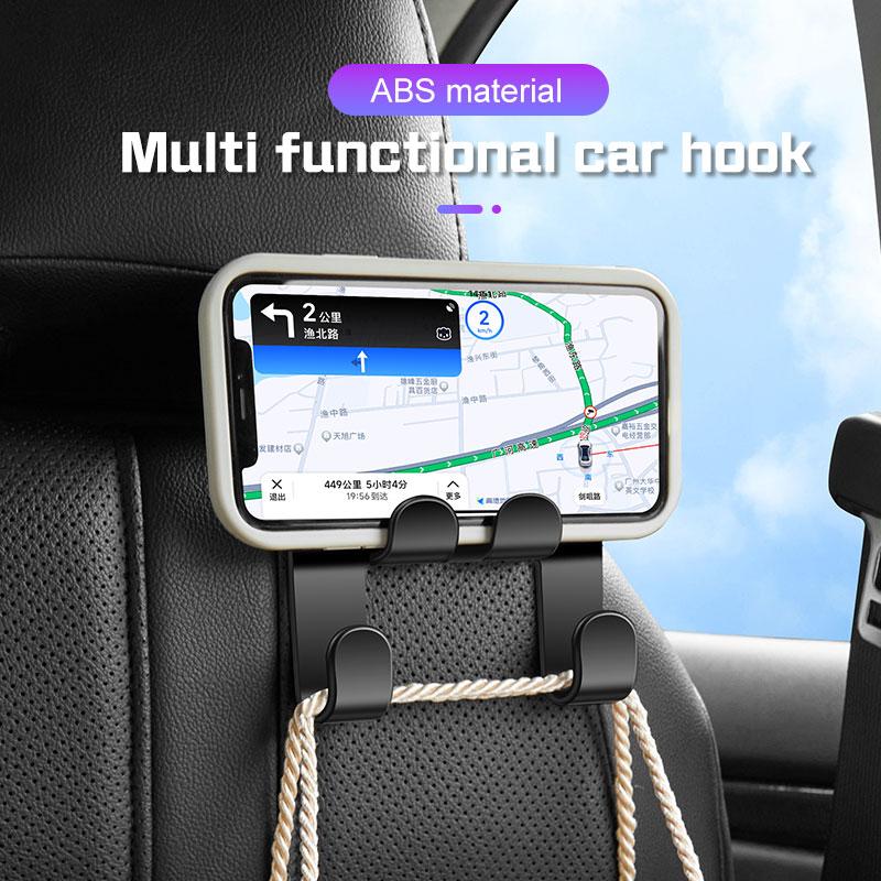 Car Headrest Hook Car Seat Double Head Hooks For Suzuki SWIFT SX4 Liana Aerio Jimny Samurai Amagatarai Grand Mobile Phone Holder
