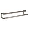 Bathroom Towel Rack Gun Gray Double Rod Punch-free Bathroom Towel Rack Space Aluminum Light Luxury Bath Towel Storage Rack