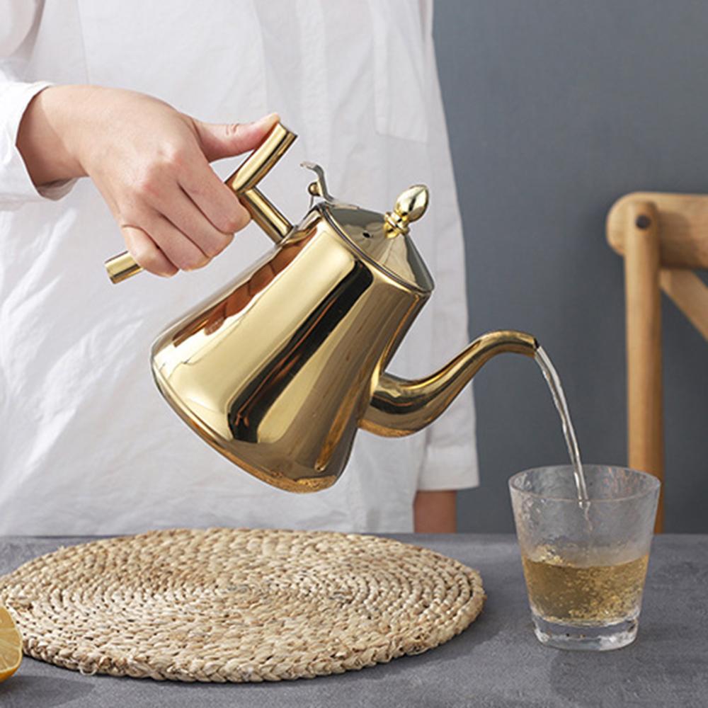 New stainless steel tea pot with filter, Restaurant kettle for brewing tea, Household coffe pot, Health tea kettle, 1.5L