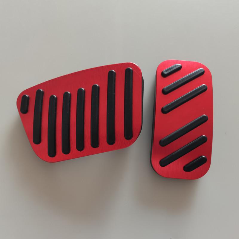 

For Toyota Tundra Sequoia 2024 Car Accessories Aluminum Brake Accelerator Pedal Non-Slip Cover Non-Destructive tallation червоний