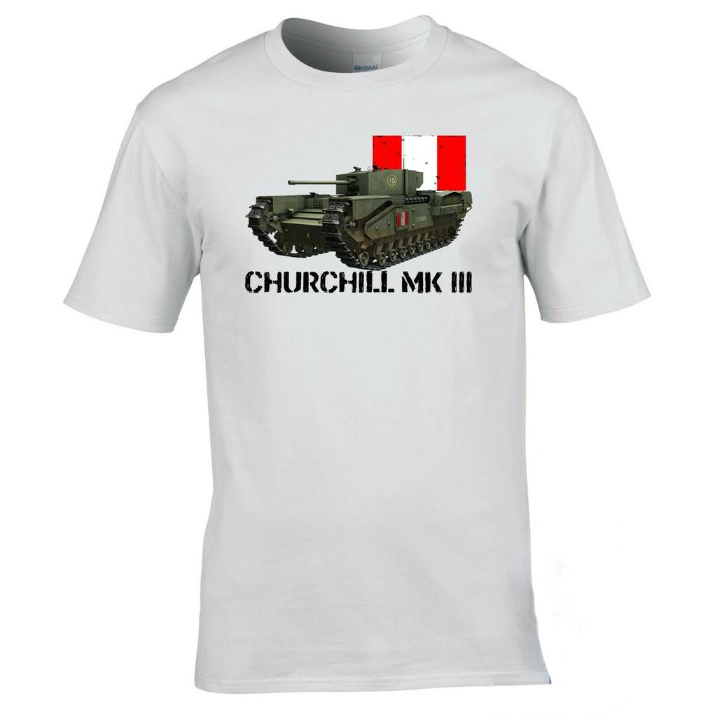 WWII British Churchill Mk3 Tank TShirt Summer Cotton ONeck Short Sleeve Mens T Shirt New S3XL