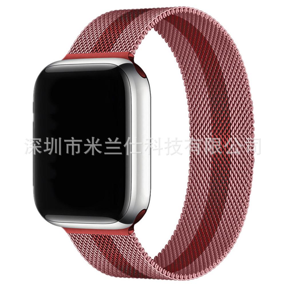Milanese Loop Band for Apple Watch S11 Ultra2 SE 10 9 8 7 6 5, Metal Magnetic Clasp Replacement Strap, Silver 42/44/45/46/49mm