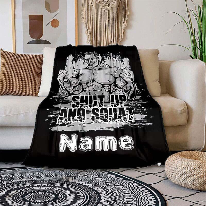 Maintain Muscle Customize Your Name Blanket Warm Comfortable Soft Blanket For Chair Office Sofa Bed Sofa Office Camping Suitable For Gifting Relatives