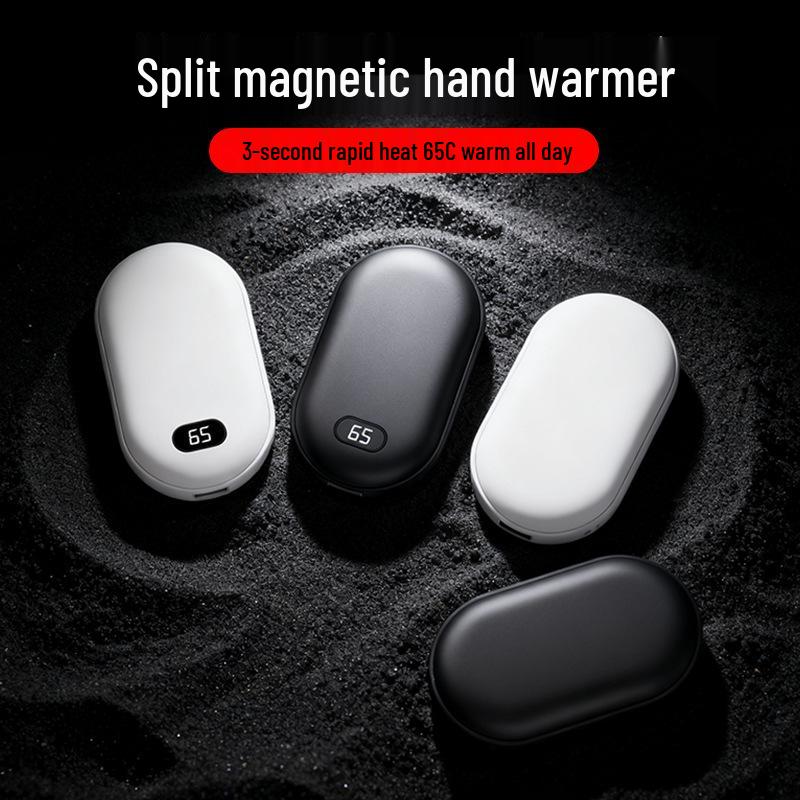 Rechargeable Digital Display Magnetic Hand Warmer & Power Bank