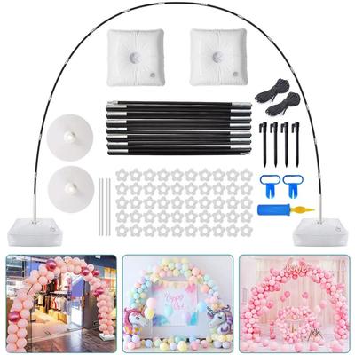 Down Balloon Arc Stand For Decoration,9Ft Height Adjustable Balloon Arch Stand: Frame With Base,Complete Accessories Set For Wedding Baby Shower