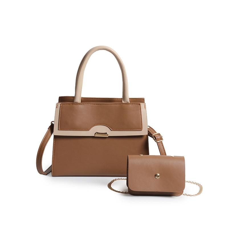 2024 New European And American Retro Shoulder Bag Vintage Style Colorblock Large Capacity Crossbody Bag