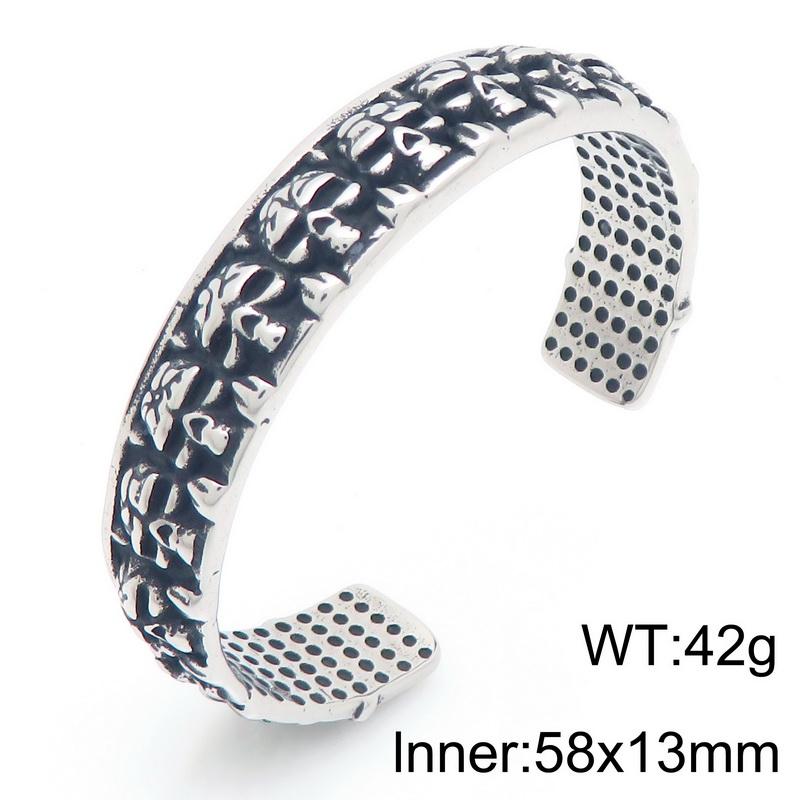 Винтажный Готический Череп Открытый Браслет-Манжета для Мужчин Ретро Большой Нержавеющая Сталь Вечеринка Украшения Рок Подарок на Хэллоуин Аксессуары