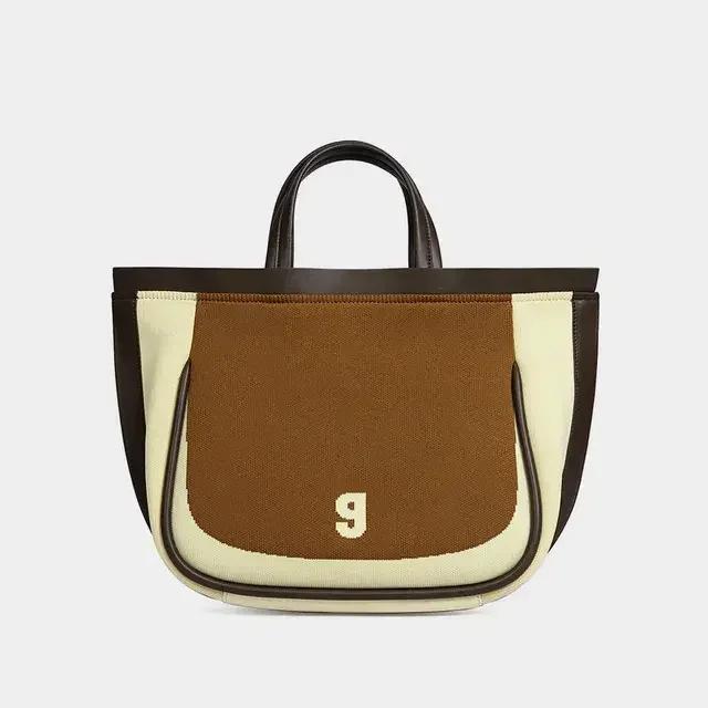 

Fashion Comfortable Woven Handbag Crossbody Niche Design Large Capacity Brown Women S Crossbody Bag Lamp Luxury Splicing