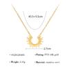 Wind Simple Sunflower Titanium Steel Women'S Short Necklace Radial Pattern Stainless Steel Necklace