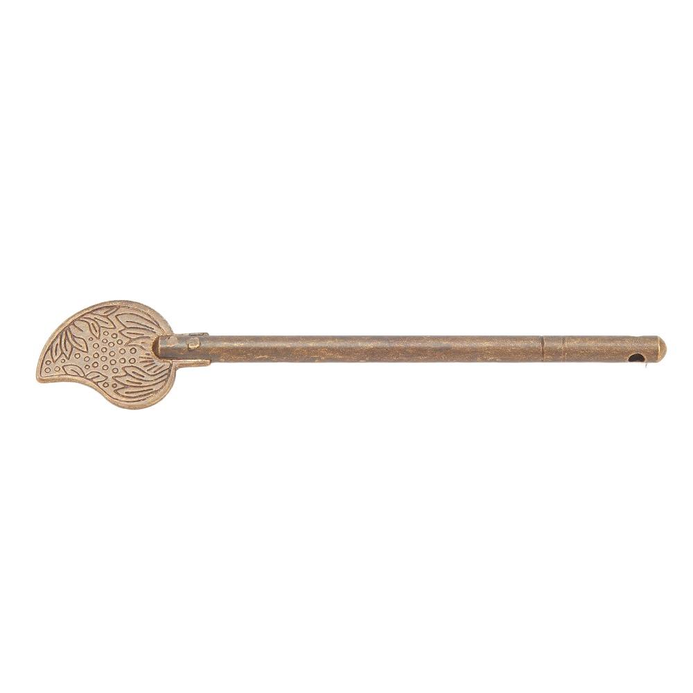 2pcs Leaf Shape Door Latch Locking Pin Brass Box Latch Locking Pin Antique Cabinet Key Latch  Drawer
