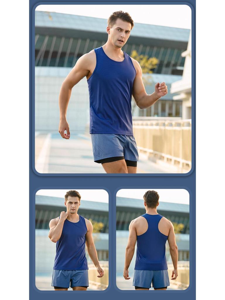 Heren Sneldrogend Ademend Mesh Vest voor Hardlopen en Fitness