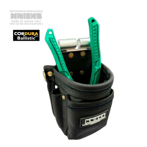 Knicks Aluminum Reinforced VA Small Waist Pouch, Cordura Ballistic Fabric, Black