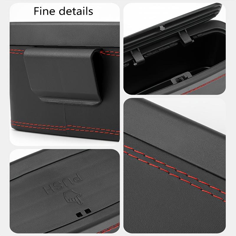 1pc Universal Car Trash Can, Vehicle Trash Bin, Car Seat Back & Door Hanging Storage Box, Multi-Functional Car Accessories, Lidded Car Trash Can, ABS