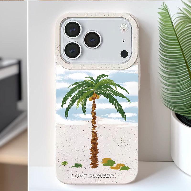 

Картина с кокосовой пальмой Чехол для iPhone 17 для Apple 16 Pro, 14 Pro Max, 13, Трансграничный 15 Мягкий чехол iPhone 11 Pro