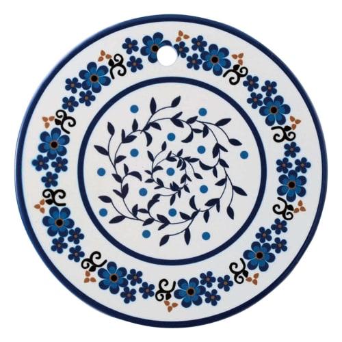 Comolife Ceramic Bouquet Trivet, Round (15cm), Ceramic Trivet, Pot Mat, Coaster, Stylish Floral Print, Cork Backing