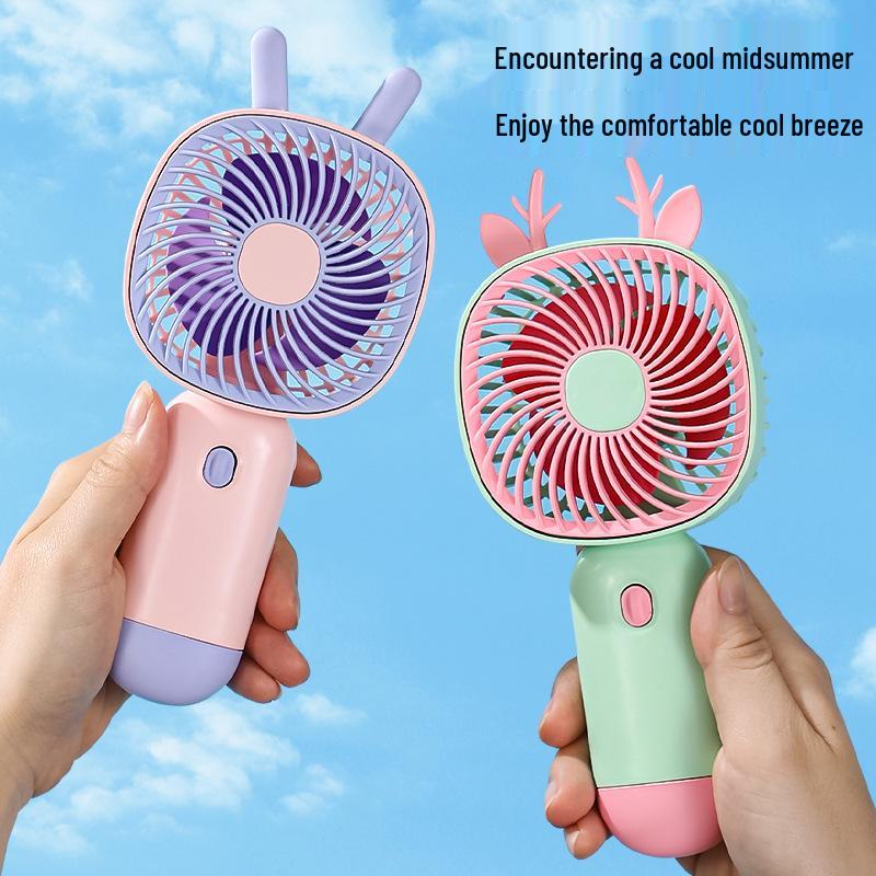 Southeast Asia Mini Cartoon USB Rechargeable Handheld/Desk Fan