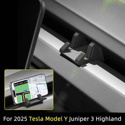 Silicone Phone Mount For Tesla Model Y 3 HIGHLAND LAUNCH JUNIPER 2025 Also Functions As a Vent Hook and Sunglass Holder