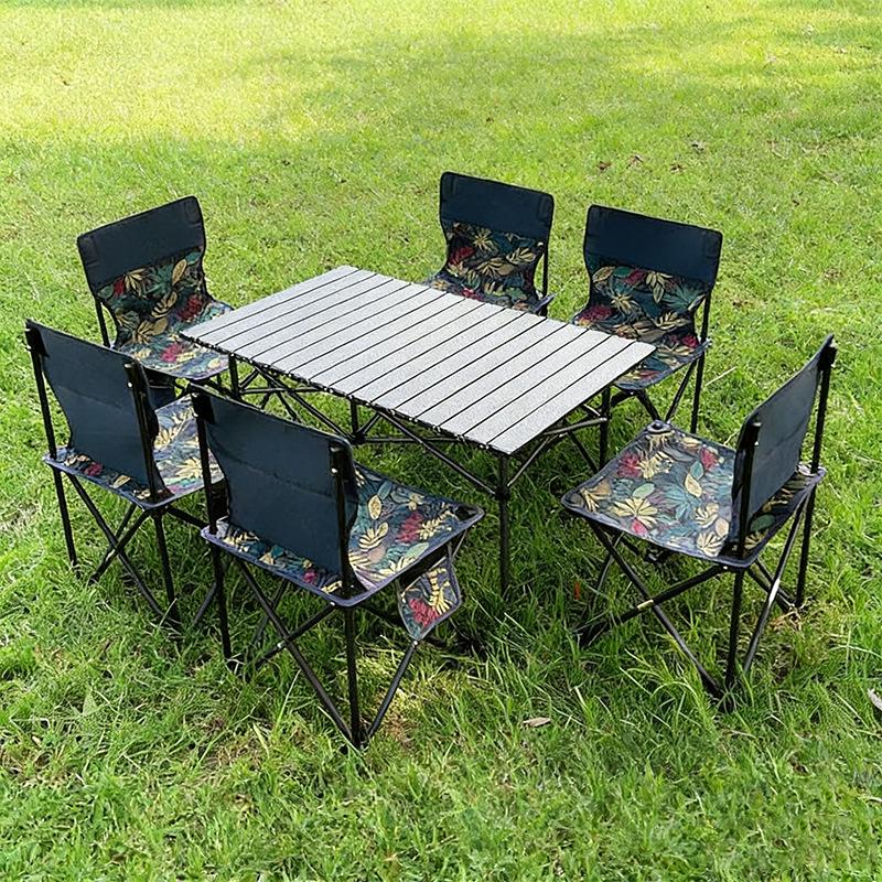 Portable Outdoor Folding Table and Chair Set - Perfect for Camping, Picnic, Patio, and BBQ