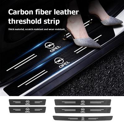For New Car Door Sill Plate Sticker Anti-scratch Strip Trunk Protection Decals Meriva Mokka Grandland Vectra Zafira Vivaro