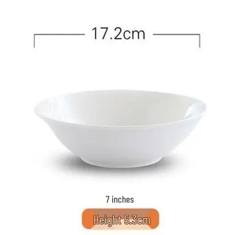 Yujia Pure White Ceramic Soup & Noodle Bowls (12-Pack)