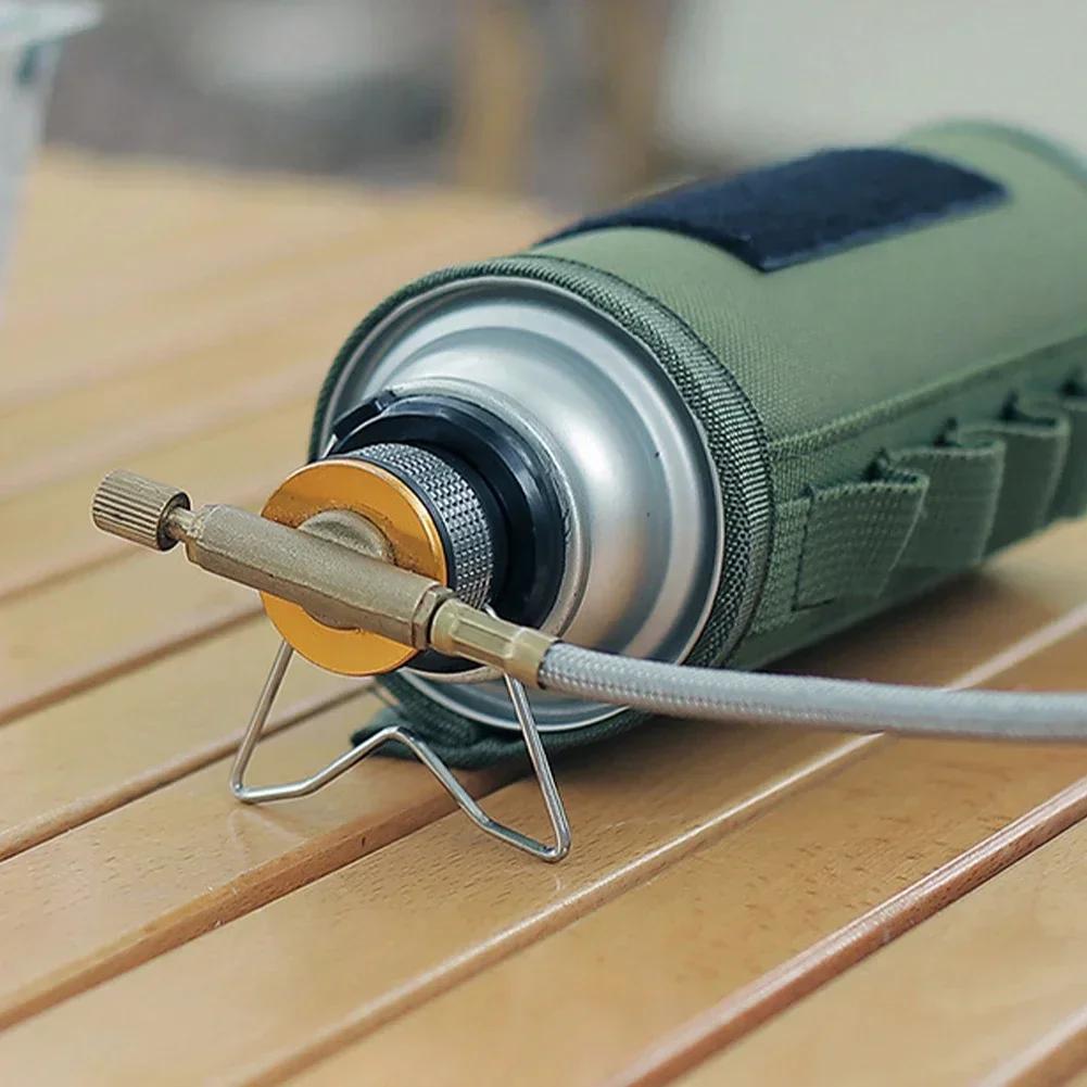 Portable Gas Stove Adapter Anti-Leakage Self-Locking Camping Stove Converter Connector Screw Valve Nozzle Bottle Adapter