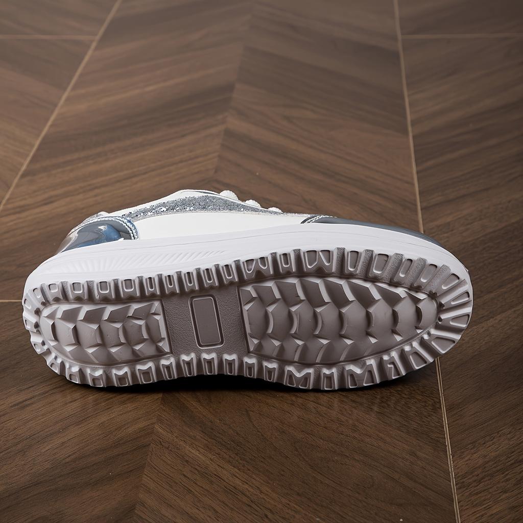 Thick-Soled Height-Increasing Silvery Rocking Shoes, Comfortable Cushioned Casual Sneakers, Women Shoes