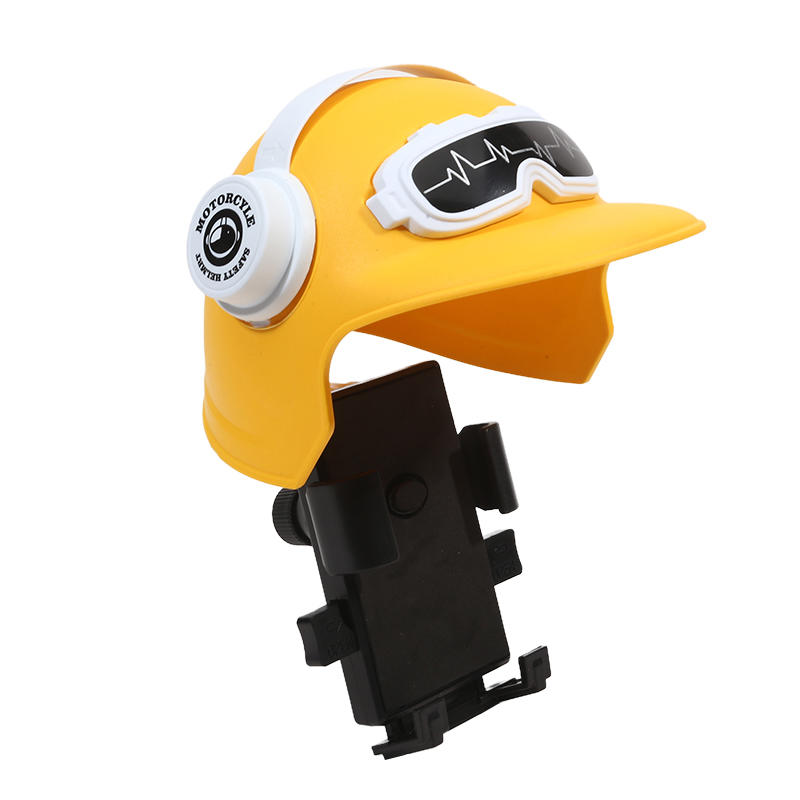 Universal Phone Holder Motorcycle Mobile Phone Holder Cute Small Helmet Shape Phone Stand Motorcycle Handle Gravity Mount
