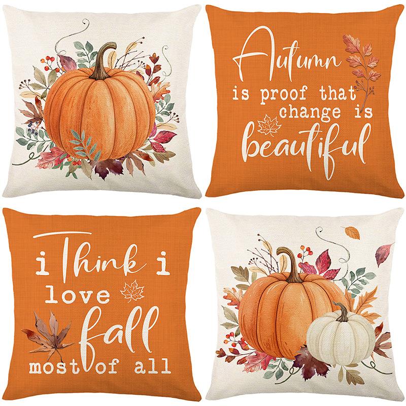 New Autumn Harvest Festival Pillow Cover Polyester Printed Holiday Living Room Sofa Decorative Cushion Cushion Cover