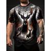 Summer Men's 3D Printed Crew Neck T-Shirt Fashion Versatile Trend Breathable Casual